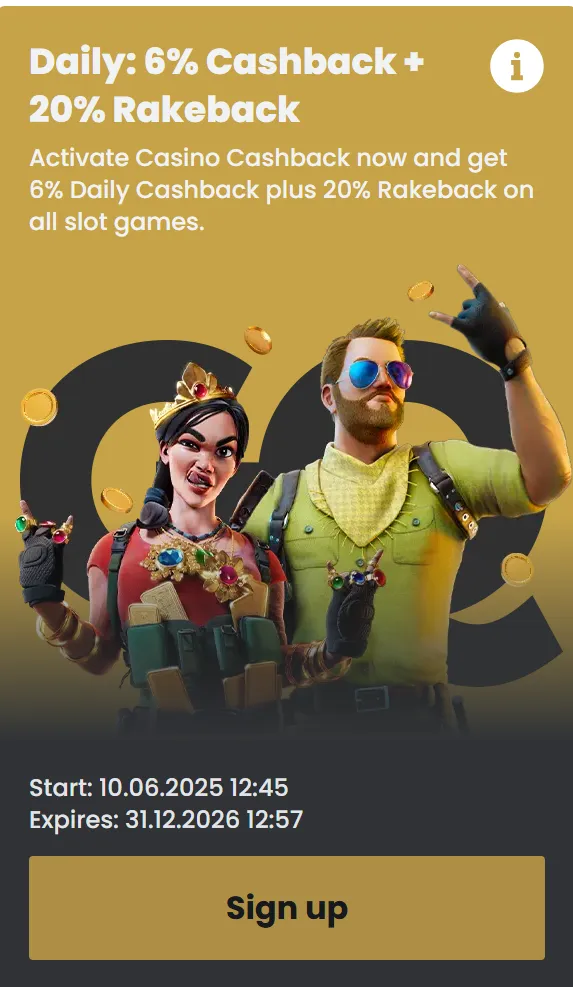 gqbet casino cashback