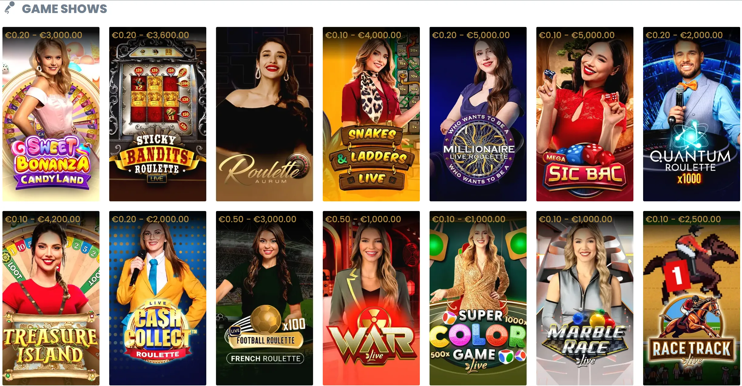 gqbet casino games shows