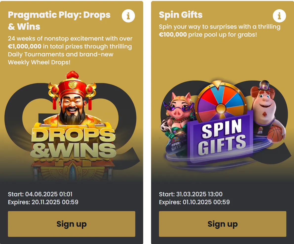 gqbet casino prize drops